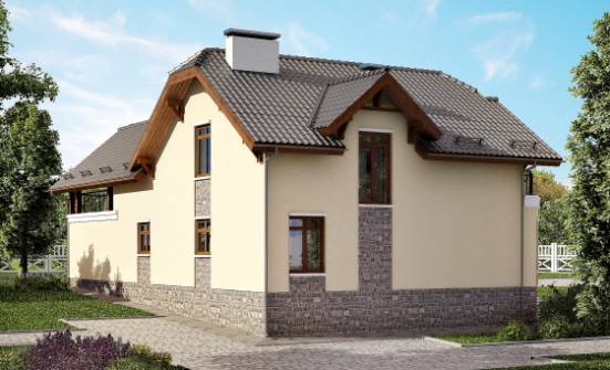 255-003-П Проект трехэтажного дома мансардный этаж и гаражом, уютный дом из теплоблока Козельск | Проекты домов от House Expert