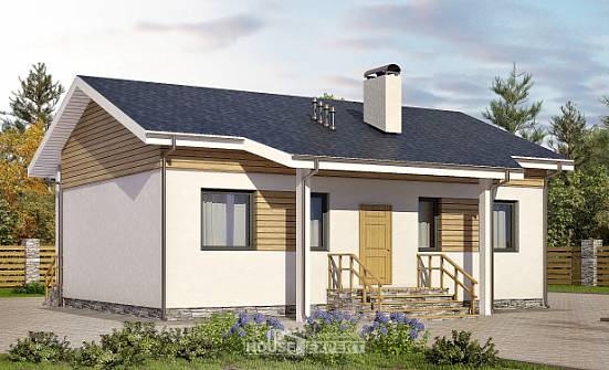 080-004-П Проект одноэтажного дома, экономичный дом из бризолита Таруса | Проекты домов от House Expert