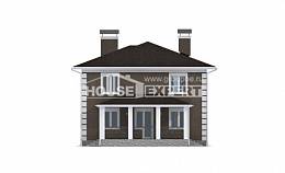 185-002-П Проект двухэтажного дома, скромный коттедж из арболита Обнинск, House Expert