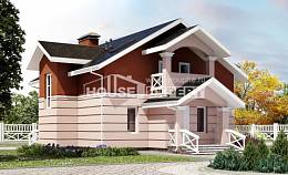 155-009-Л Проект двухэтажного дома мансардой, простой загородный дом из бризолита Малоярославец, House Expert