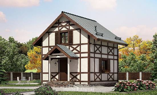060-002-П Проект двухэтажного дома мансардный этаж, дешевый загородный дом из дерева Боровск | Проекты домов от House Expert
