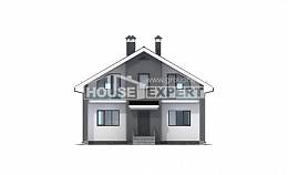150-005-Л Проект двухэтажного дома с мансардным этажом, уютный коттедж из газосиликатных блоков Таруса, House Expert