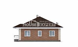 100-001-Л Проект одноэтажного дома, простой дом из газобетона Таруса, House Expert