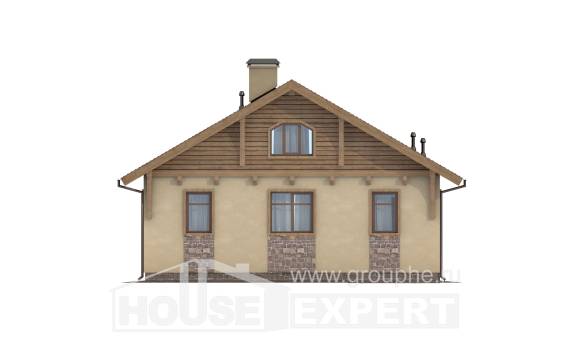080-002-П Проект одноэтажного дома, эконом загородный дом из керамзитобетонных блоков Малоярославец, House Expert