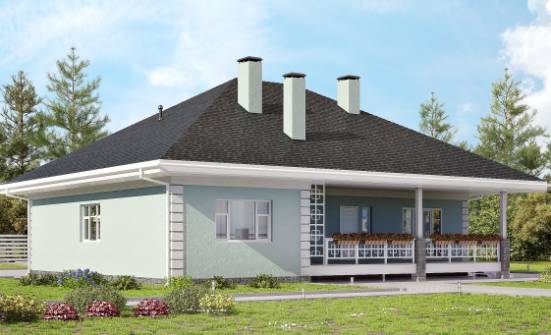 135-003-Л Проект одноэтажного дома, современный домик из арболита Обнинск | Проекты домов от House Expert
