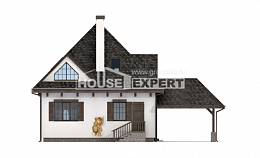 110-002-Л Проект двухэтажного дома с мансардой, гараж, классический загородный дом из бризолита Балабаново, House Expert