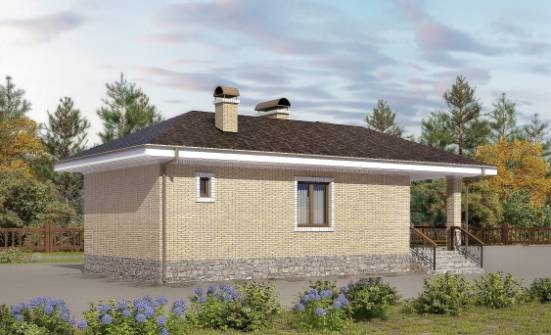 040-002-П Проект бани из теплоблока Калуга | Проекты одноэтажных домов от House Expert