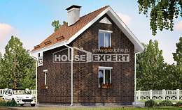 045-001-Л Проект двухэтажного дома мансардный этаж, современный домик из арболита Козельск, House Expert