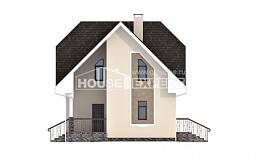 125-001-Л Проект двухэтажного дома мансардный этаж, недорогой дом из бризолита Таруса, House Expert