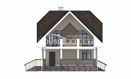 125-001-Л Проект двухэтажного дома мансардой, современный домик из бризолита Балабаново, House Expert