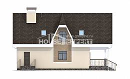 125-001-Л Проект двухэтажного дома с мансардой, современный коттедж из теплоблока Обнинск, House Expert