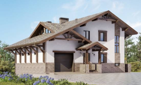 305-002-П Проект трехэтажного дома мансардой, большой домик из кирпича Малоярославец | Проекты домов от House Expert