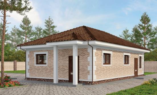 070-005-П Проект гаража из кирпича Боровск | Проекты домов от House Expert