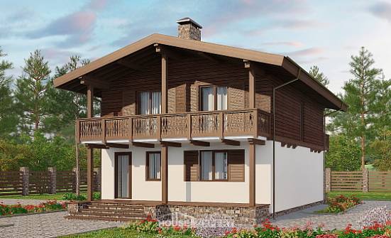 150-016-Л Проект двухэтажного дома с мансардой, уютный коттедж из газосиликатных блоков Боровск | Проекты домов от House Expert