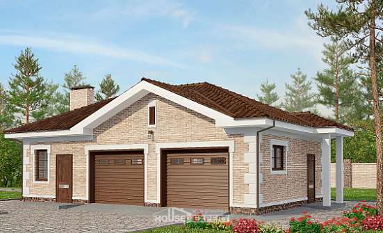 070-005-П Проект гаража из кирпича Боровск | Проекты домов от House Expert