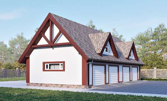 145-002-Л Проект гаража из керамзитобетонных блоков Козельск | Проекты домов от House Expert