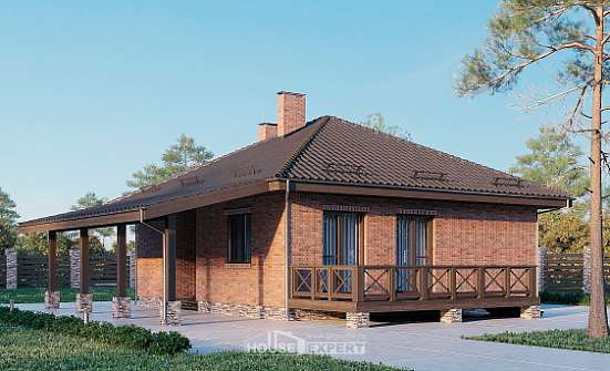 070-006-Л Проект одноэтажного дома, недорогой домик из пеноблока Балабаново | Проекты домов от House Expert