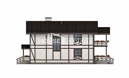 250-002-Л Проект двухэтажного дома с мансардой, гараж, современный загородный дом из кирпича Малоярославец, House Expert