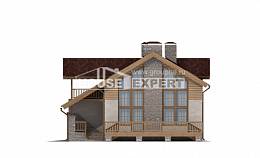 165-002-П Проект двухэтажного дома мансардой и гаражом, небольшой дом из поризованных блоков Людиново, House Expert
