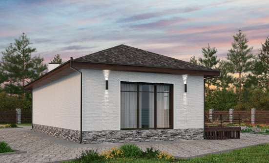 145-001-Л Проект бани из арболита Обнинск | Проекты одноэтажных домов от House Expert