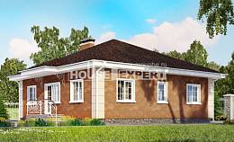 100-001-Л Проект одноэтажного дома, доступный домик из газосиликатных блоков Людиново, House Expert