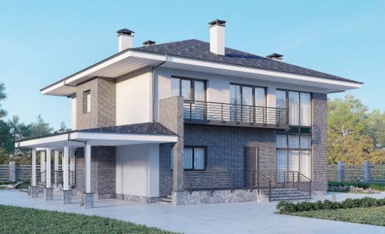 250-004-Л Проект двухэтажного дома, просторный домик из газосиликатных блоков Балабаново | Проекты домов от House Expert