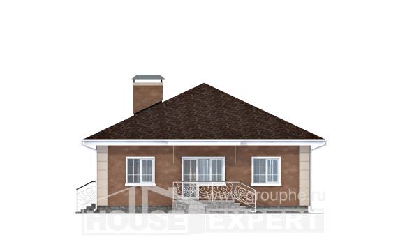 100-001-Л Проект одноэтажного дома, простой домик из пеноблока Обнинск, House Expert