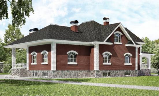600-001-П Проект трехэтажного дома мансардой, гараж, красивый загородный дом из поризованных блоков Боровск | Проекты домов от House Expert