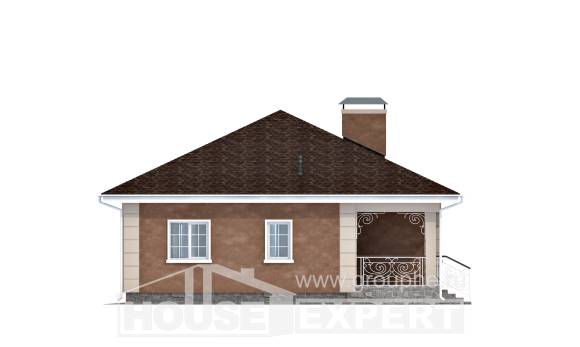 100-001-Л Проект одноэтажного дома, классический загородный дом из газобетона Балабаново, House Expert
