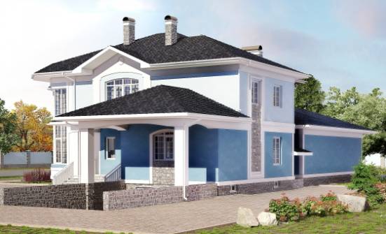 620-001-П Проект трехэтажного дома, гараж, современный загородный дом из газосиликатных блоков Козельск | Проекты домов от House Expert