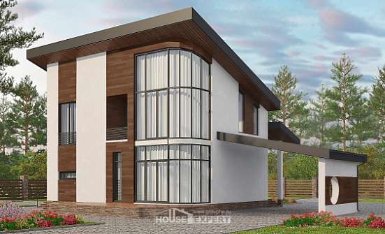 230-001-П Проект двухэтажного дома мансардой, просторный домик из кирпича Обнинск | Проекты домов от House Expert