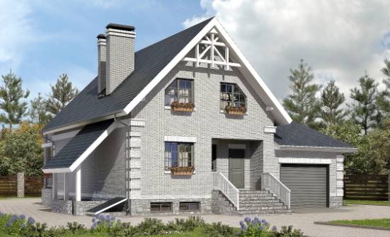 200-009-П Проект трехэтажного дома с мансардой и гаражом, классический домик из керамзитобетонных блоков Козельск | Проекты домов от House Expert