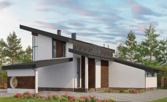 230-001-П Проект двухэтажного дома с мансардой, простой домик из кирпича Ермолино | Проекты домов от House Expert