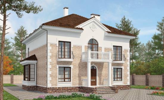 220-008-П Проект двухэтажного дома, классический загородный дом из кирпича Ермолино | Проекты домов от House Expert