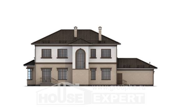 290-004-Л Проект двухэтажного дома и гаражом, просторный домик из кирпича Людиново, House Expert
