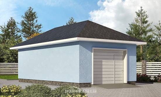 040-001-Л Проект гаража из керамзитобетонных блоков Малоярославец | Проекты домов от House Expert