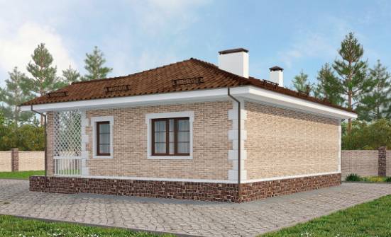 065-002-П Проект бани из кирпича Таруса | Проекты одноэтажных домов от House Expert