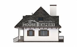 110-002-Л Проект двухэтажного дома с мансардным этажом и гаражом, простой коттедж из керамзитобетонных блоков Ермолино, House Expert