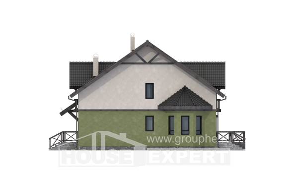 120-003-П Проект двухэтажного дома мансардой, современный коттедж из бризолита Малоярославец, House Expert