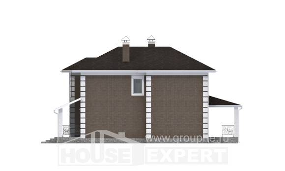 185-002-П Проект двухэтажного дома, бюджетный загородный дом из газобетона Ермолино, House Expert