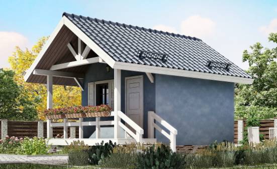 020-001-П Проект одноэтажного дома, уютный дом из дерева Балабаново | Проекты одноэтажных домов от House Expert