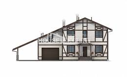 250-002-Л Проект двухэтажного дома мансардный этаж и гаражом, уютный коттедж из кирпича Обнинск, House Expert