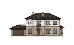 290-004-Л Проект двухэтажного дома и гаражом, красивый домик из кирпича Обнинск, House Expert