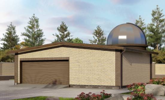 075-001-Л Проект гаража из кирпича Людиново | Проекты домов от House Expert