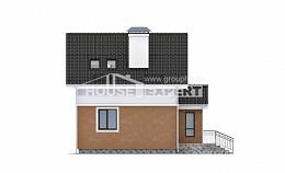 070-001-Л Проект двухэтажного дома с мансардой, миниатюрный коттедж из бризолита Боровск, House Expert