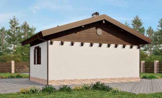 040-003-П Проект бани из теплоблока Козельск | Проекты домов от House Expert