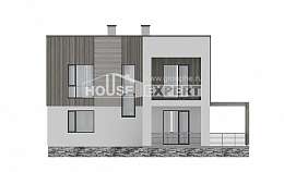 150-017-П Проект двухэтажного дома, небольшой домик из твинблока Балабаново, House Expert