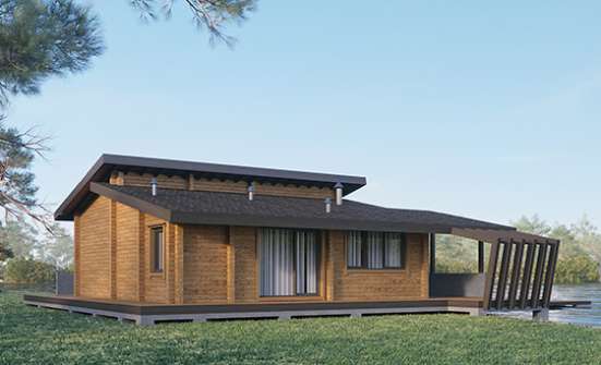 100-007-П Проект бани из дерева Калуга | Проекты одноэтажных домов от House Expert
