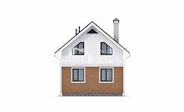 070-001-Л Проект двухэтажного дома с мансардным этажом, эконом загородный дом из газосиликатных блоков Людиново, House Expert
