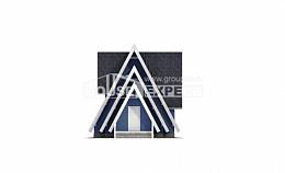 100-002-П Проект двухэтажного дома с мансардой, скромный загородный дом из бревен Малоярославец, House Expert